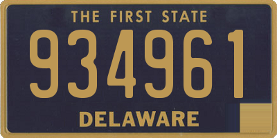 DE license plate 934961