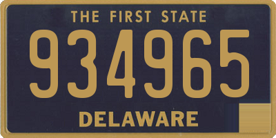 DE license plate 934965