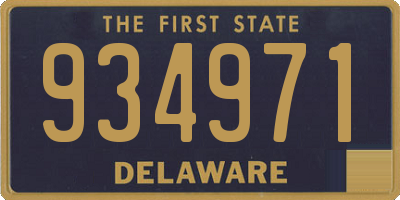 DE license plate 934971