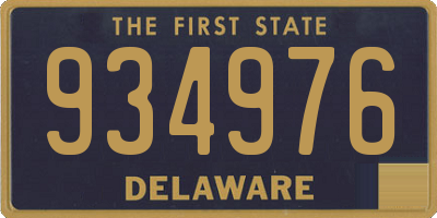 DE license plate 934976