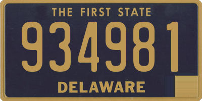 DE license plate 934981