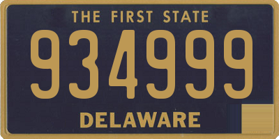 DE license plate 934999