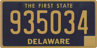 DE license plate 935034