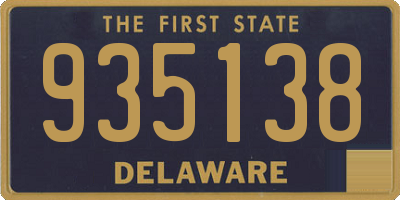 DE license plate 935138