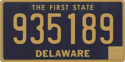 DE license plate 935189