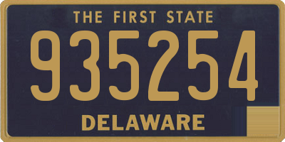 DE license plate 935254