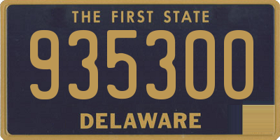 DE license plate 935300