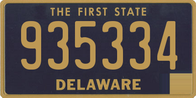 DE license plate 935334