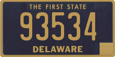 DE license plate 93534