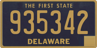 DE license plate 935342