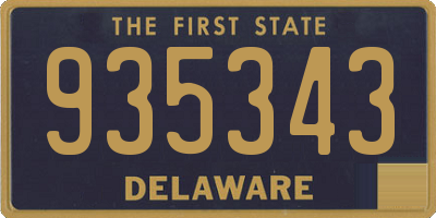 DE license plate 935343