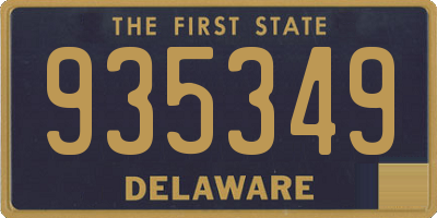 DE license plate 935349