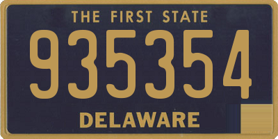 DE license plate 935354