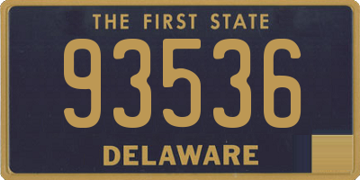 DE license plate 93536
