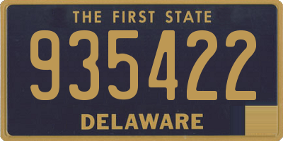 DE license plate 935422