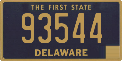 DE license plate 93544