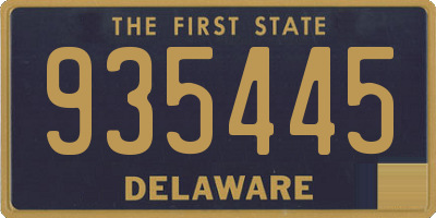 DE license plate 935445