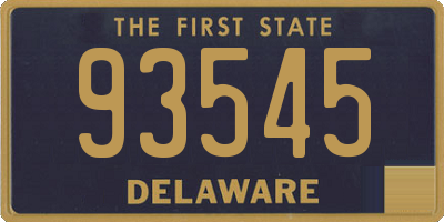DE license plate 93545