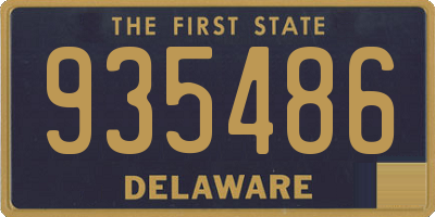 DE license plate 935486