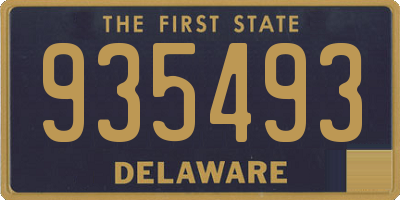 DE license plate 935493