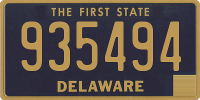 DE license plate 935494