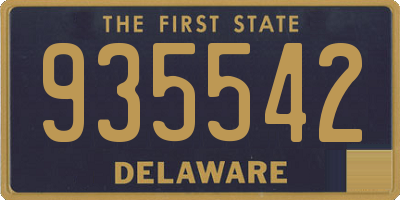 DE license plate 935542