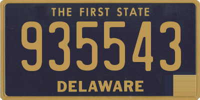 DE license plate 935543