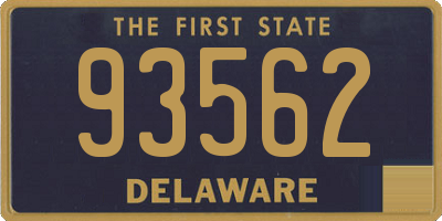 DE license plate 93562
