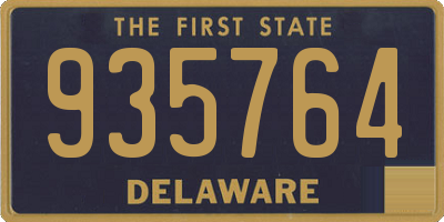 DE license plate 935764