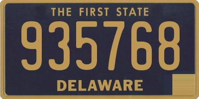 DE license plate 935768