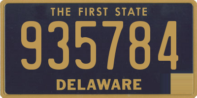 DE license plate 935784