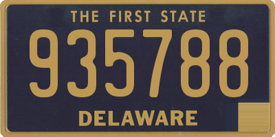 DE license plate 935788