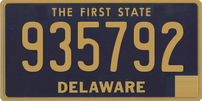 DE license plate 935792