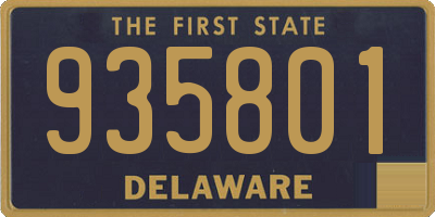 DE license plate 935801