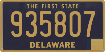 DE license plate 935807