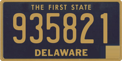 DE license plate 935821