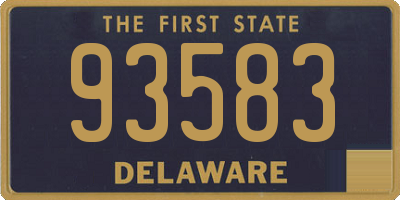 DE license plate 93583
