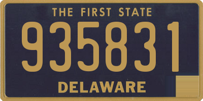DE license plate 935831