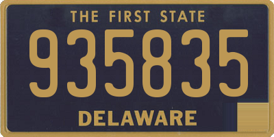 DE license plate 935835