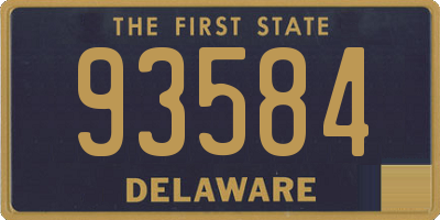 DE license plate 93584
