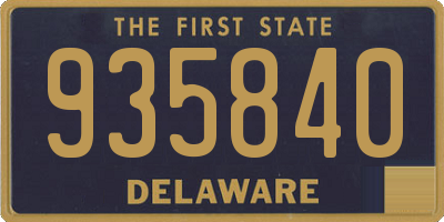 DE license plate 935840