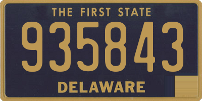 DE license plate 935843