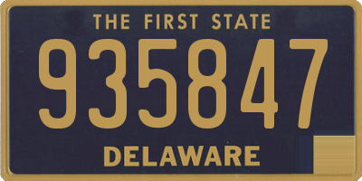 DE license plate 935847