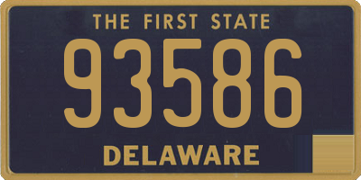 DE license plate 93586
