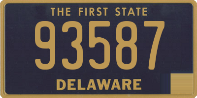DE license plate 93587