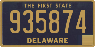 DE license plate 935874