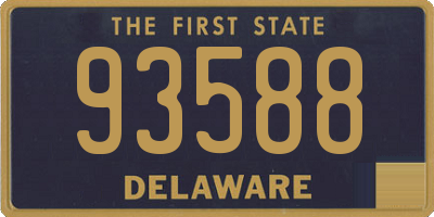 DE license plate 93588