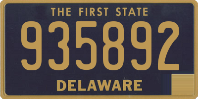 DE license plate 935892