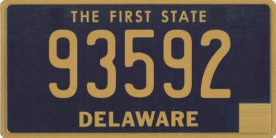 DE license plate 93592