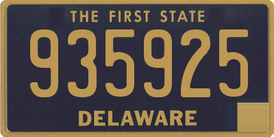 DE license plate 935925